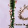 Christmas Dark Green White Edge Tinsel with Feather Strip and Madder Encryption