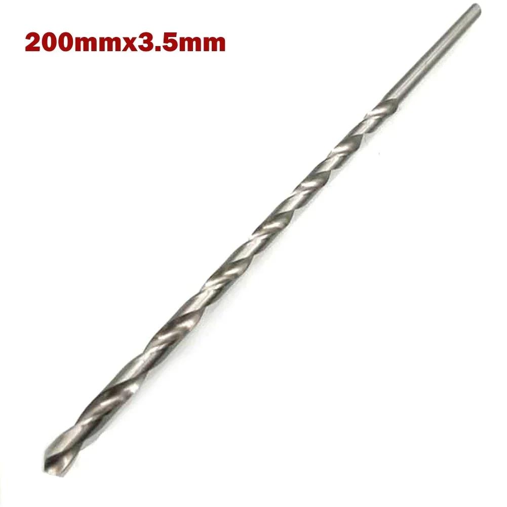 1 peça 200mm Brocas HSS Extra Longas Haste Reta Broca Helicoidal Para Perfuração de Metal Furadeira Elétrica 2-10mm Ferramenta Elétrica
