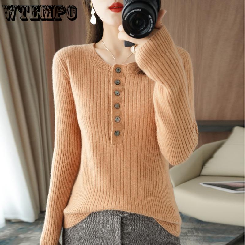Autumn Women's Sweater Temperament Pullover Round Neck Regular Sweater Women's Knitwear
