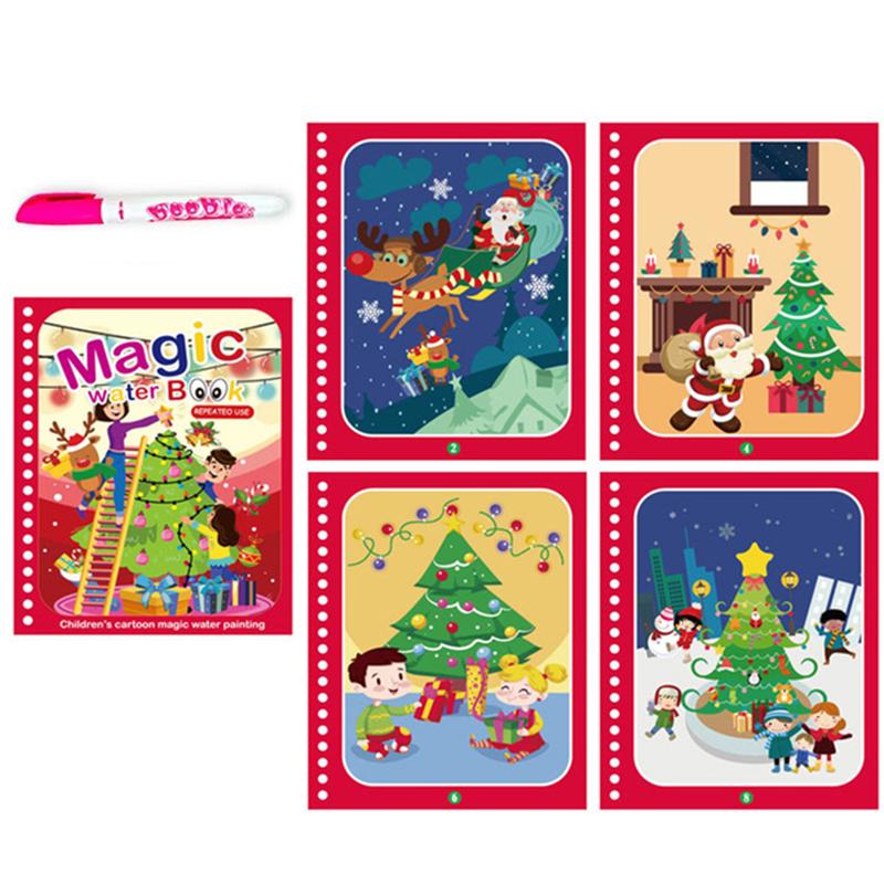 Kids Magic Water Drawing Book Water Painting & Coloring Water Drawing Book With 1 Magic Pen Kid Toys Painting Educational Toys