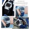 High quality fluororubber watch strap For G-SHOCK Casio 35/50 anniversary small silver block GMW-B5000 series accessories