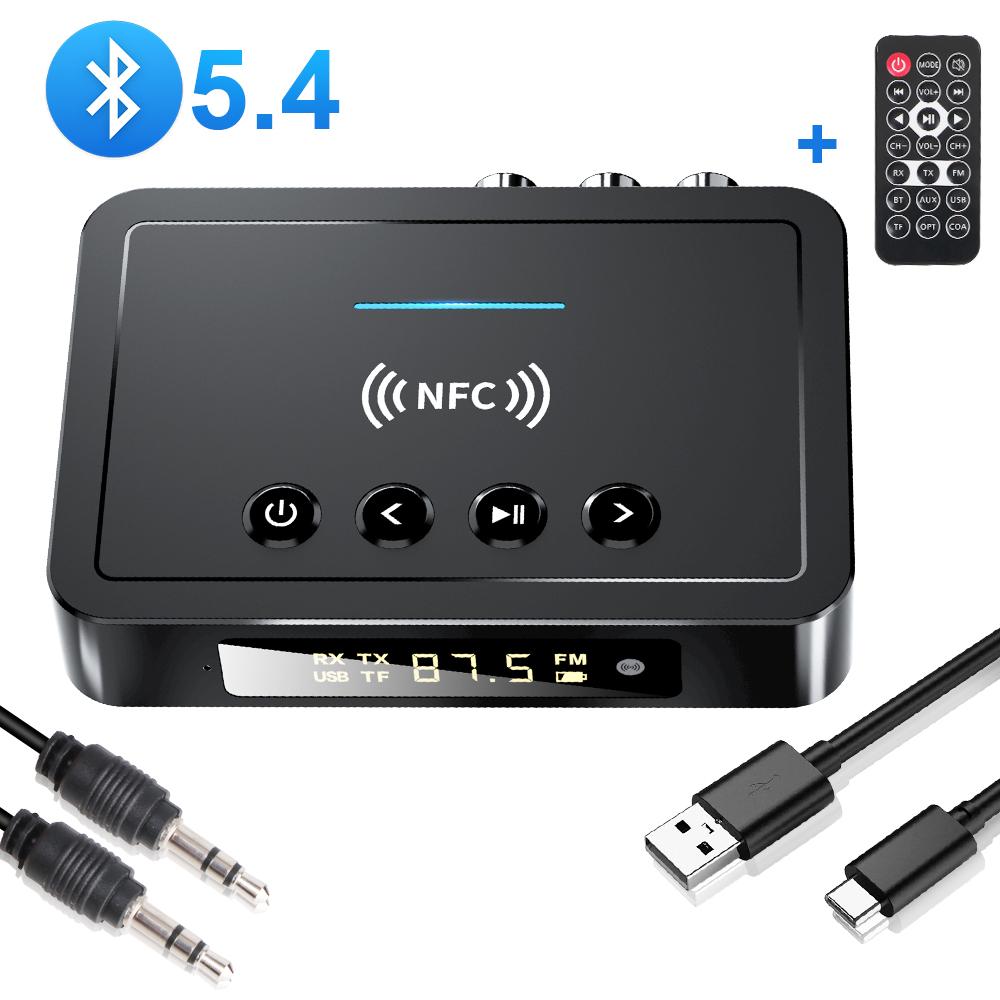 

Перезаряджається Пульт дистанційного керування 3,5 мм AUX/RCA/USB U диск/TF Вхід M6 Цифровий адаптер Bluetooth Приймач Передавач Bluetooth 5.4