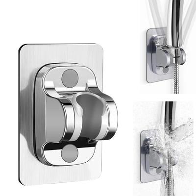 Wall Mount Strong Adhesive Shower Head Holder ABS Waterproof Adjustable Bathroom Shower Bracket Easy Installation Base