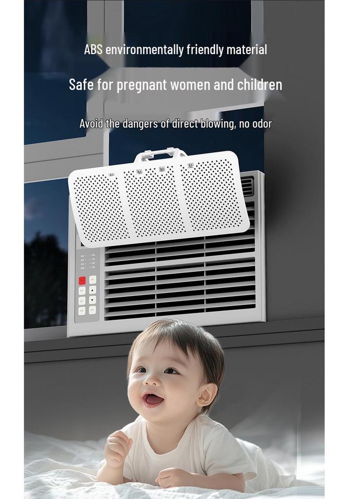 Universal White Waterproof Wind Deflector for Window Air Conditioners