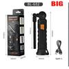 Portable COB LED Flashlight USB Rechargeable Work Light Magnetic Super Bright Folding Lantern Built-in Battery Camping Torch