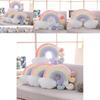Colorful Rainbow Plush Sofa Pillow Cushion For Cozy Home Decoration And Playtime Fun