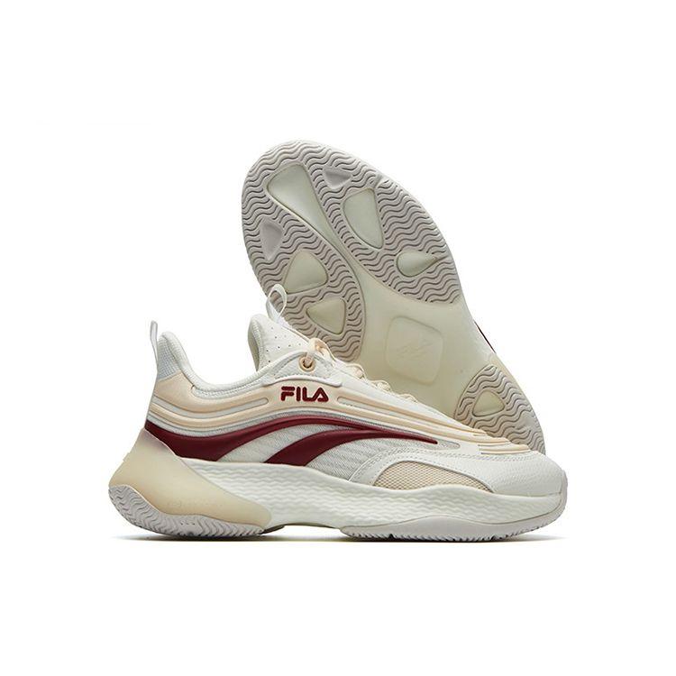 FILA Fusion Ray 2 Comfortable Shock Absorbing Durable Low Top Dad Shoes Women sneaker Off-White Red T12W135204FSW