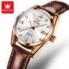 OLEVS Luxury Watches For Women Top Brand Luminous Date Leather Waterproof Quartz Ladies Watch Relogio Feminino Girl Gift