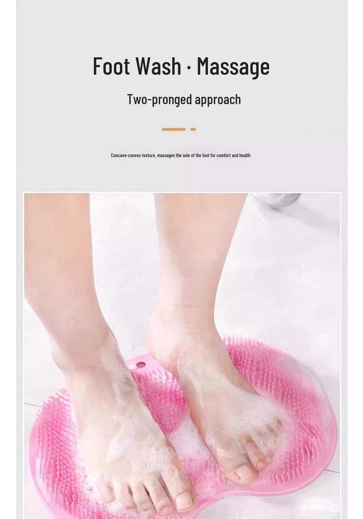 Anti-slip Foot Scrubber & Massager: Shower Pad with Suction Cups for Easy Dead Skin Removal