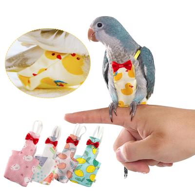 Parrot Diaper with Bowtie Cute Colorful Fruit Animal Cockatiel Pigeons Large XLarge  Pet Birds Flight Suit Clothes Washable