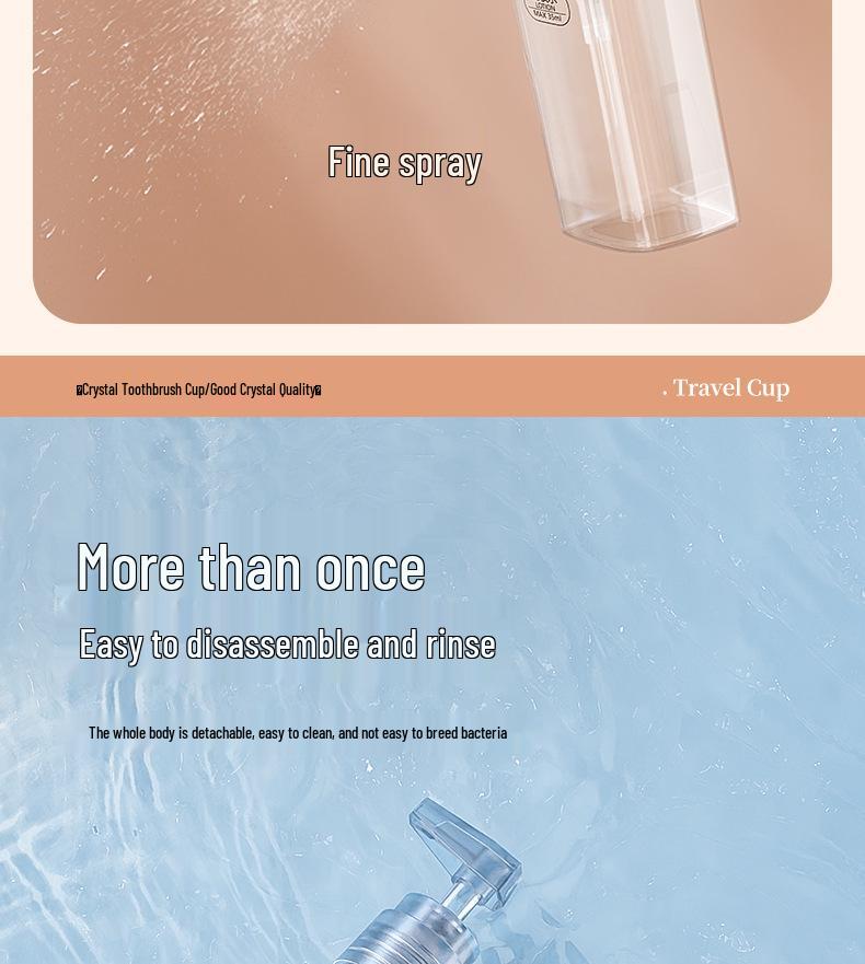 Συμπαγές Επαναγεμιζόμενο Σετ Ταξιδιού: Φιάλες 5-σε-1 για Σαμπουάν, Αφρόλουτρο, Σπρέι, Νερό και Λοσιόν