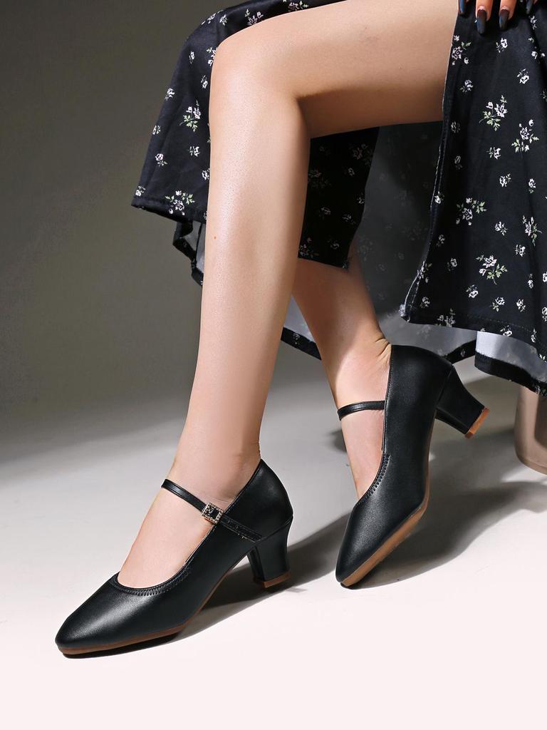 Damskie srebrne buty ze skóry naturalnej na wiosnę/lato do tańca kwadratowego: Średnio Wysoki Obcas Buty do Tańca Towarzyskiego