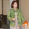 Reversible Ancient Style Cotton Coat with Fleece Lining for Women Aged 40-60