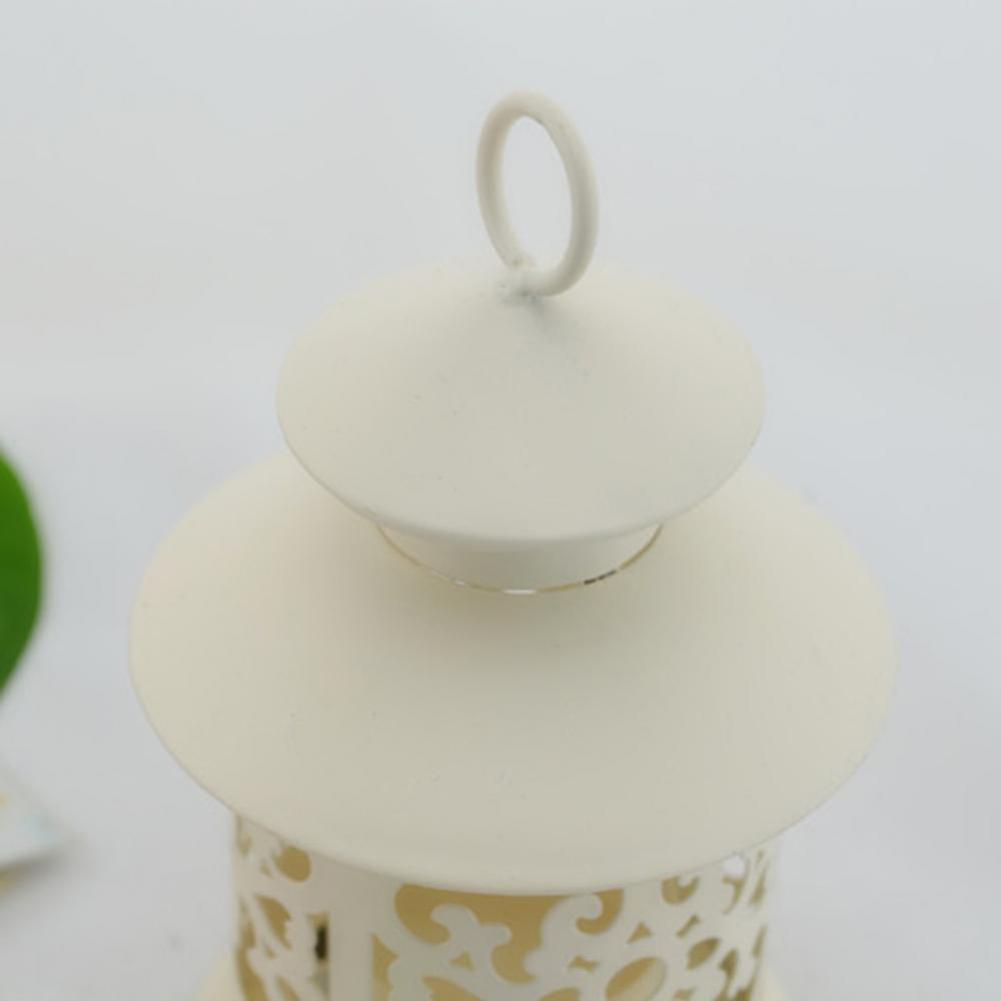 Elegant Hanging Night Light Hollow Candlestick Wrought Iron Home Furnishing Candle Tealight Holder Wedding Room Ornament