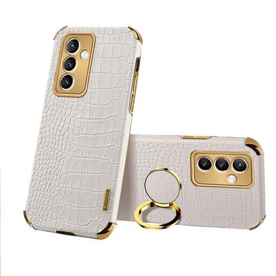 Timsah Desen Deri Kapak Kılıf Samsung Galaxy A52s A52 S A12 A72 A82 A22 5g A42 A32 A21s A02 Fundas Manyetik Halka Durumda