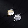 2 Pcs/Set Couple Necklace Stainless Steel Cute Cartoon Cat Animal Choker For Women Men Lovers Valentine's Day Jewelry Gifts