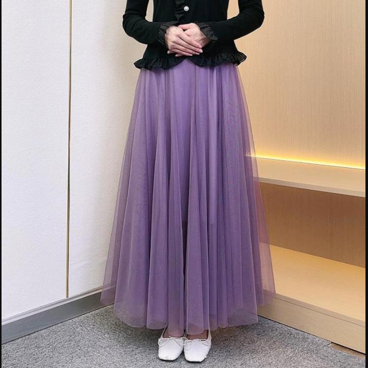 Women's Mid-length Mesh Tulle Skirt