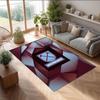 Tappeto in Velluto di Cristallo con Stampa del West Ham United Football, Comodo Assorbente d'Acqua Antiscivolo Tappeto per Pavimenti Interni