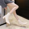 Women's Shoes 2025 New Zipper Women's Boots Classic Daily Boots Women's High Heels Ankle Boots Sexy Square Head Shoes Women