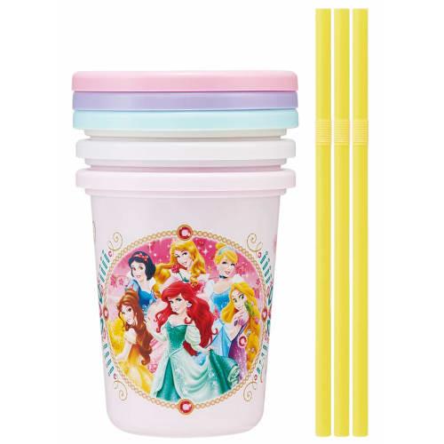 Skater 3 Tumblers with Straws 320ml Princess 19 Made in Japan SIH3ST