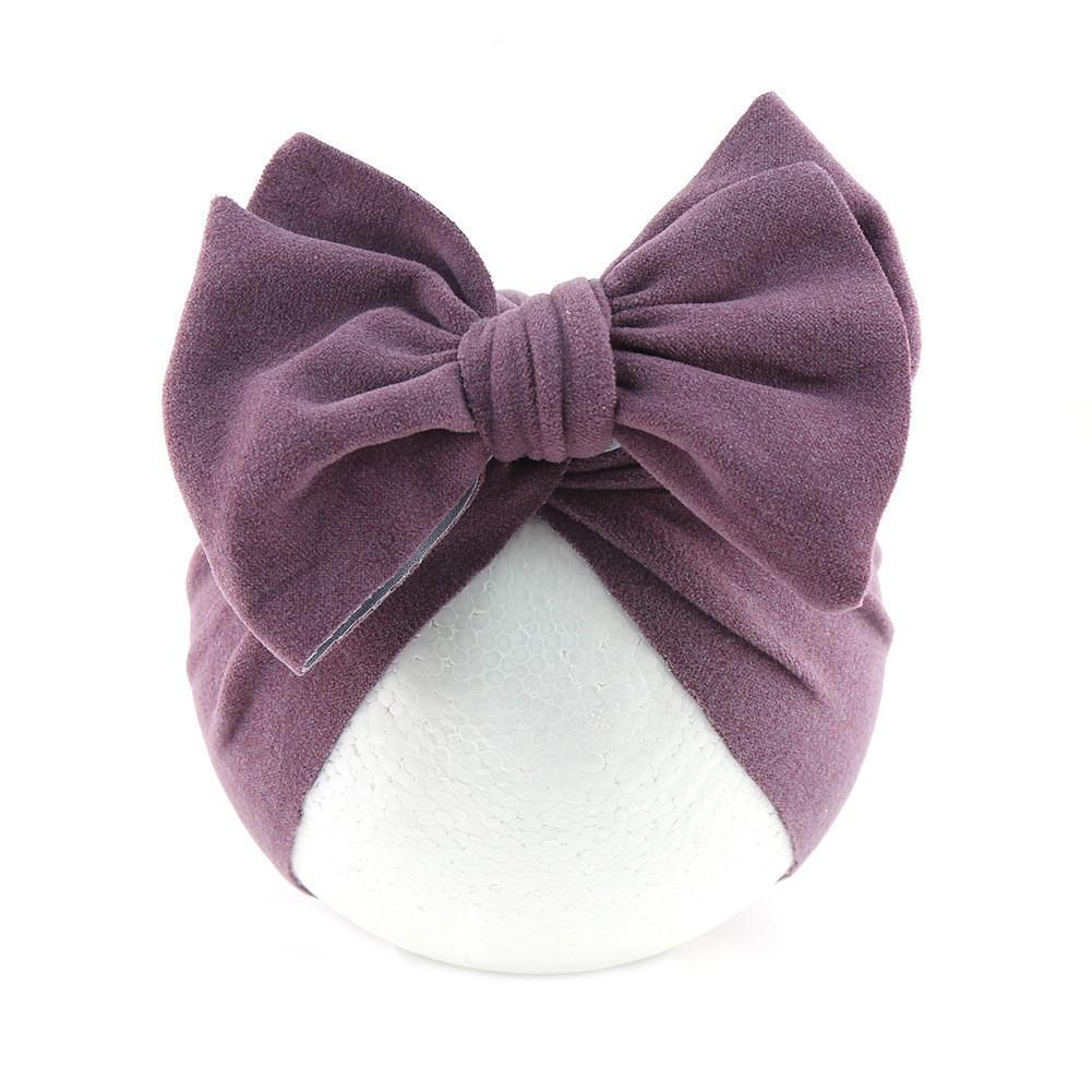 Baby tire cap new imitation cashmere bow children's Indian hat pullover hat baby bag head hat rimless