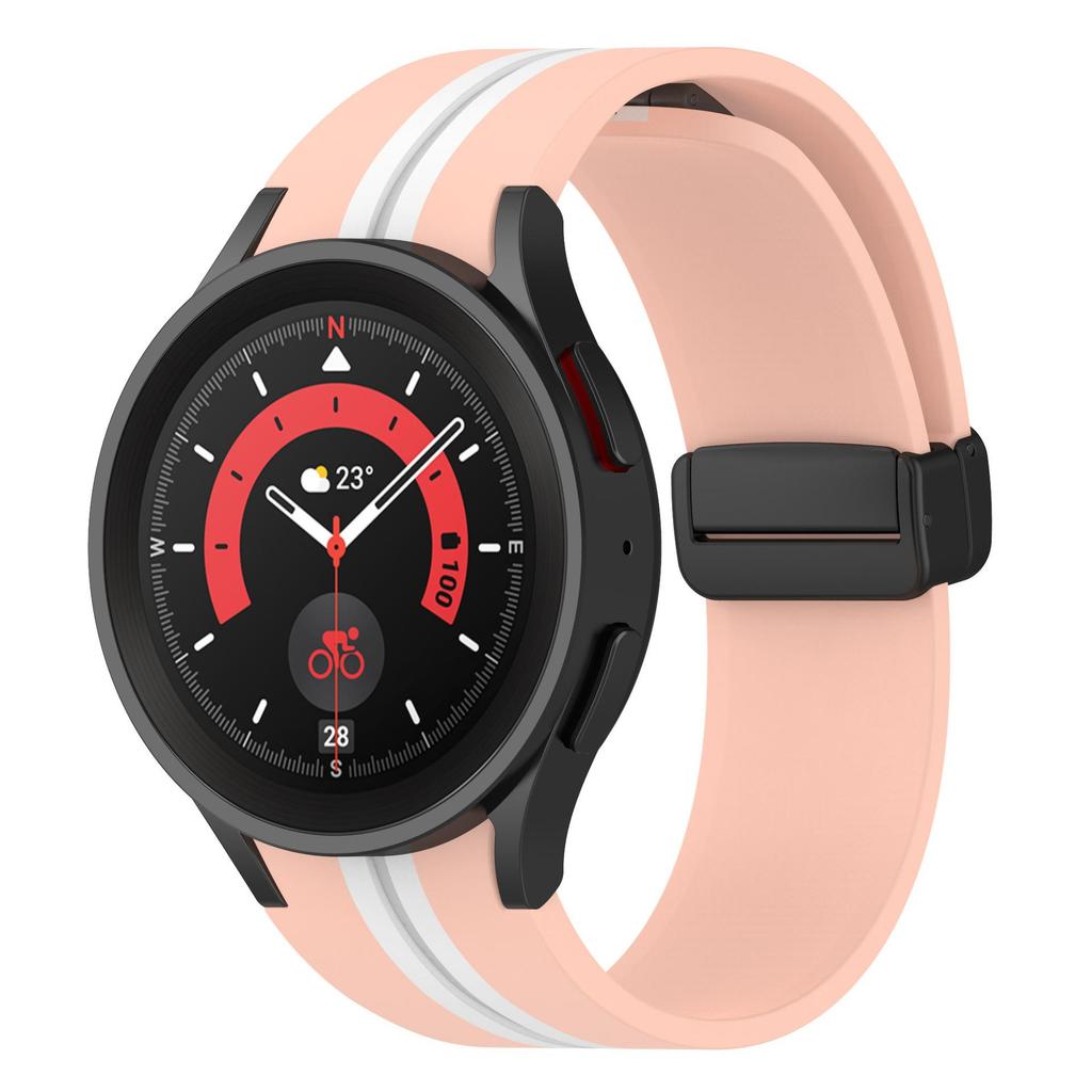 20mm Silicone Strap For Samsung Galaxy Watch 7/6/5/4 40mm 44mm 5Pro 45mm Magnetic Bracelet Galaxy Watch 6 Classic 47/43mm Band