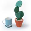 MinniLove Creative Coasters, Cactus Design, DIY Handmade, Non-Slip, Heat-Insulating, Anti-Hot, Easy to Clean, Eco-Friendly, Odorless (Set of 7)