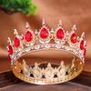 Baroque Retro style Round Wedding Crown Bridal Pageant Rhinestone Crystal Tiaras Crown Molding Headpieces For Queens and King