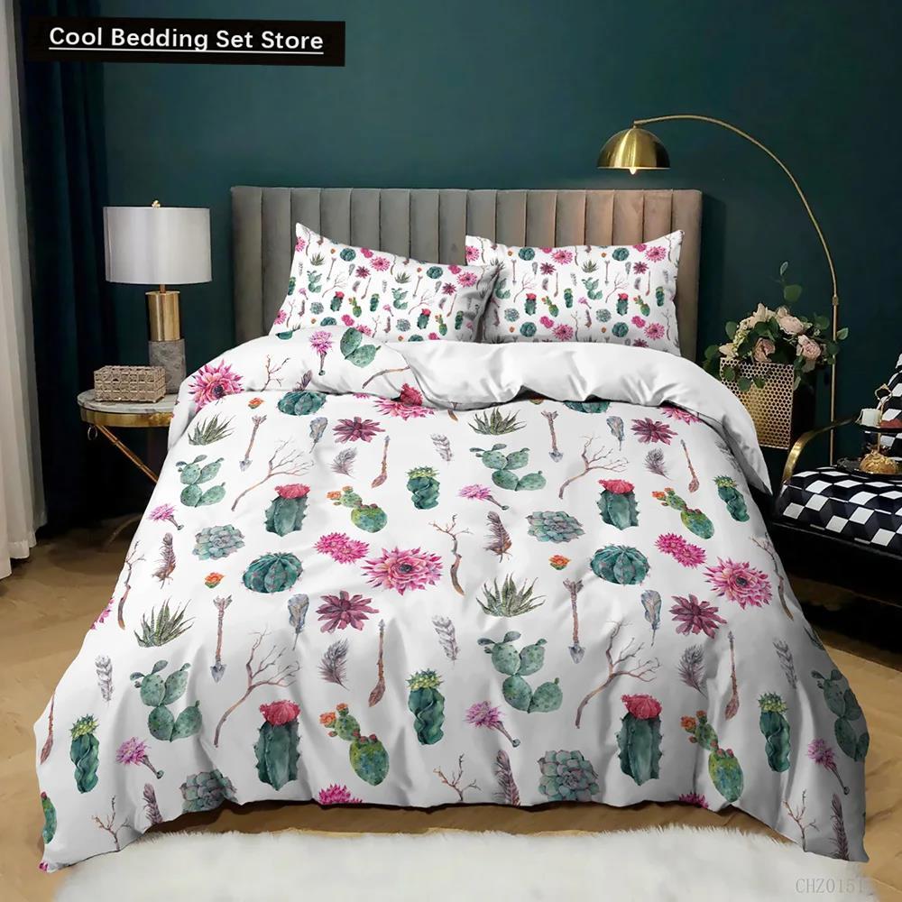 Set Copripiumino Piante Verde Ginkgo Biloba Tema Piante Set Biancheria da Letto per Bambini Adolescenti Matrimoniale Queen King Size Poliestere Copripiumino