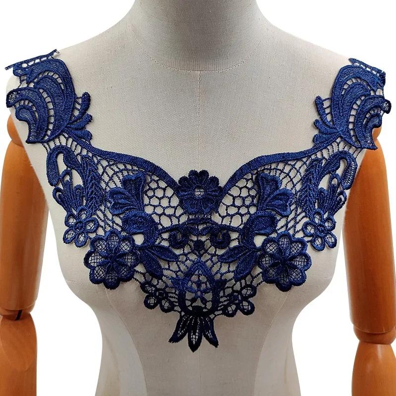 Beautiful Lace Embroidery Collar White/Black Floral Lace Decorative Collar Woman's Clothing Sewing Accessories