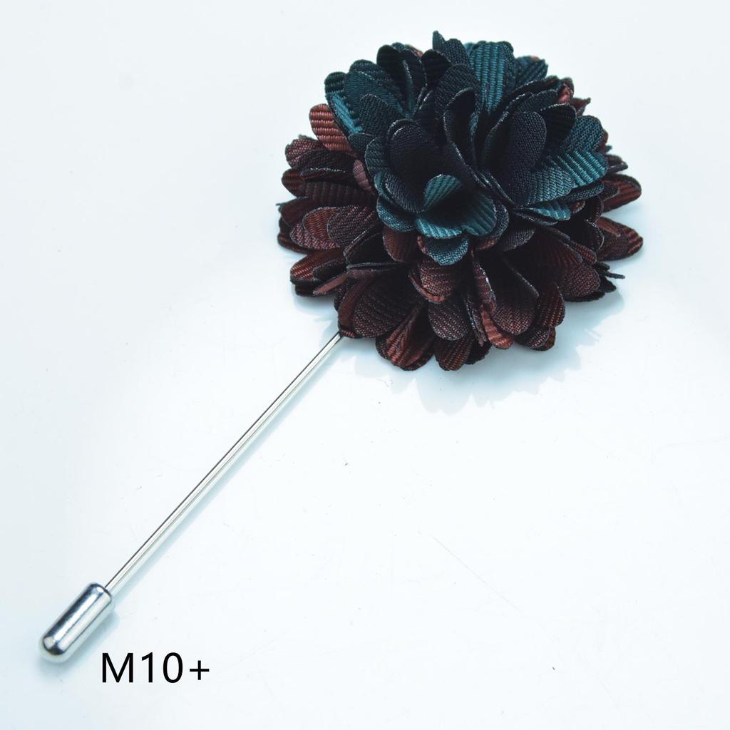 Handmade Floral Blue Corsage Brooch for Men & Women