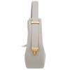 Small Women's Leather Bag Kaletnik Mezzaluna Grey