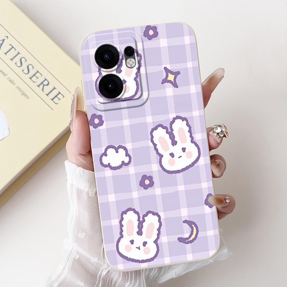 Für Oppo Reno 13F 4G CPH2701 5G CPH2699 Handyhülle Für Oppo Reno 13F Hülle Stoßfest Luxus Niedliche Katze Panda Mode Blumen Liebe