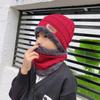 Children's Hats Winter Velvet Warm Neck Brace Two-Piece Hat Men's And Women's Treasure Outdoor Thickened Knitted Beanie