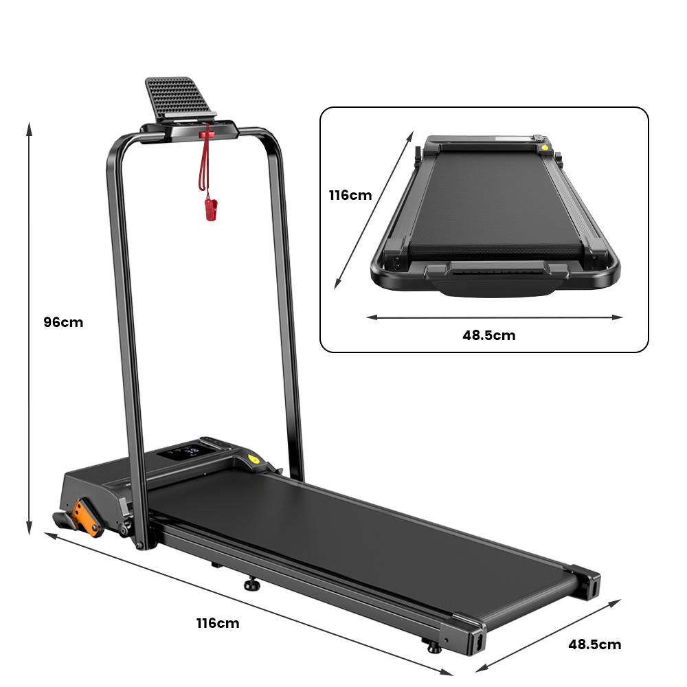 Treadmill iScooter Speed 1-12km/h Lndoor Treadmill With Bluetooth APP LED Display Max Load 120Kg Black FT52