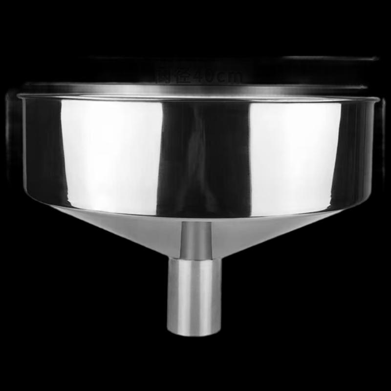 Industrieller Trichter aus Edelstahl mit großem Durchmesser