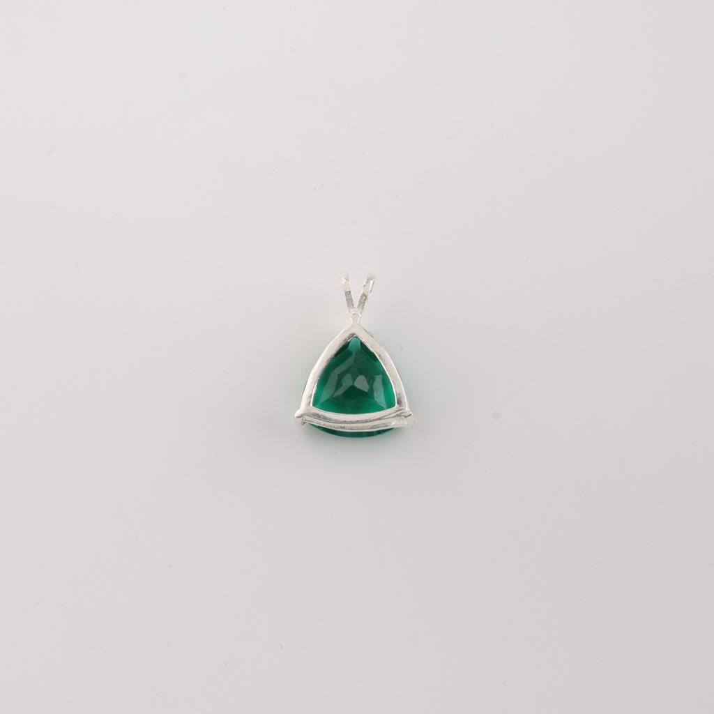 Chrome Diopside Gemstone 925 Sterling Silver Jewelry Pendant 0.58" Wedding Gift CZP-15-5
