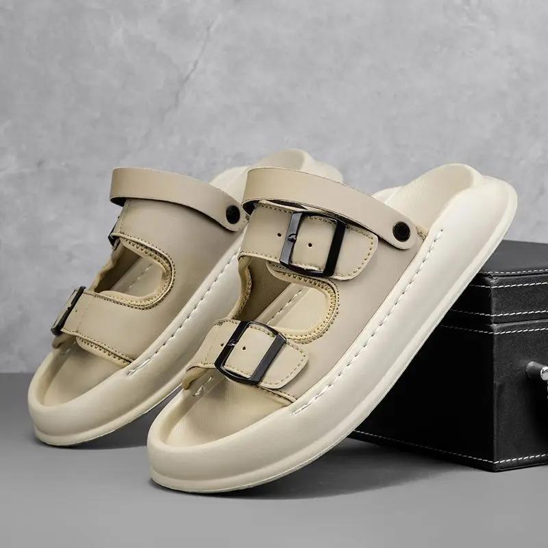 Fashion Slides Platform Men's Shoe Eva Beach Y2k Elegant Low Price Casual Summer Sale Original Adult Designer Luxury Fun Male Slipper