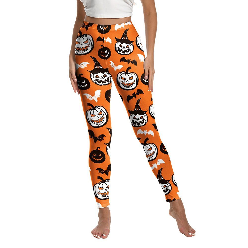 

European & American Halloween Pumpkin Festival Women s Yoga Pants with Digital Print S