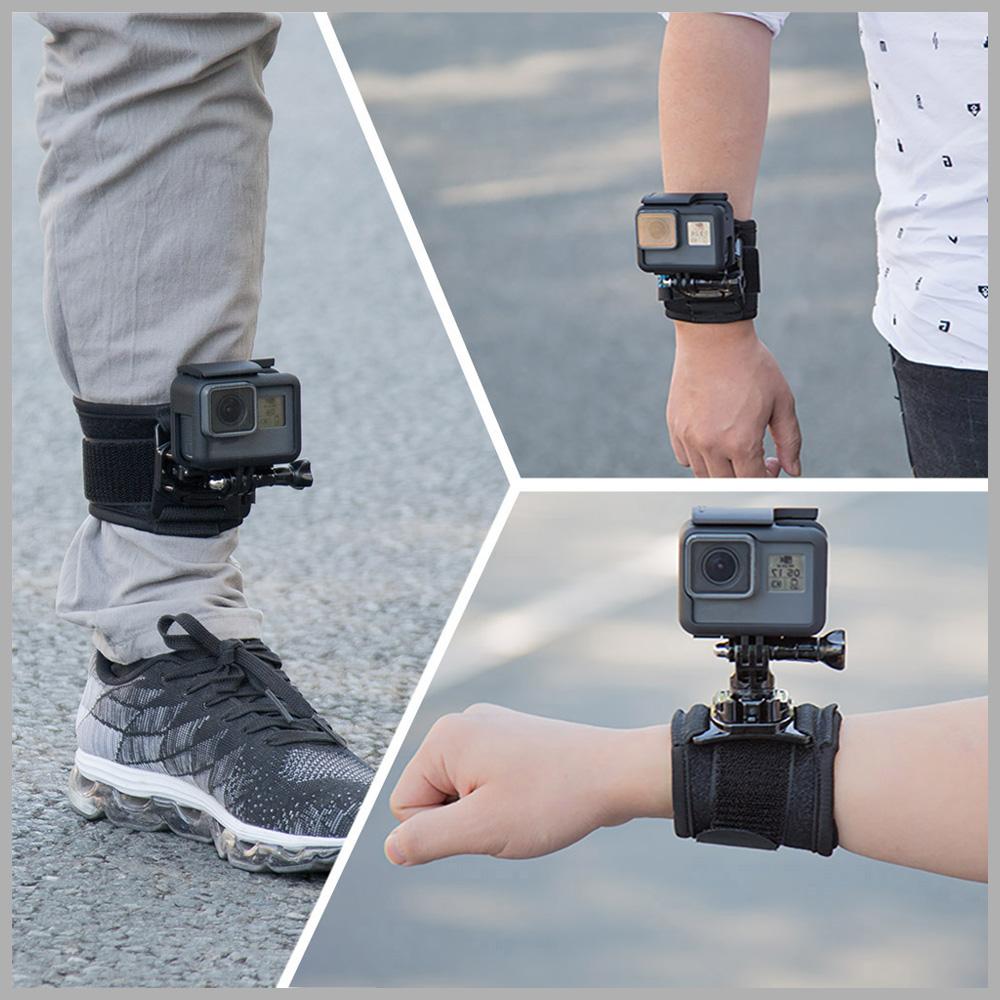 360 Degree Rotatable Wrist Strap Arm Mount Band Holder for Cycle Motorcycling Mount Outdoor Activities for GoPro Hero