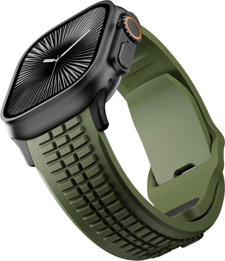 Rubber Watchband For Apple Watch Band Ultra 3 2 1 49mm Sports Silicone Bracelet For iWatch 11 10 9 8 SE 46mm 45mm 44mm Men Strap