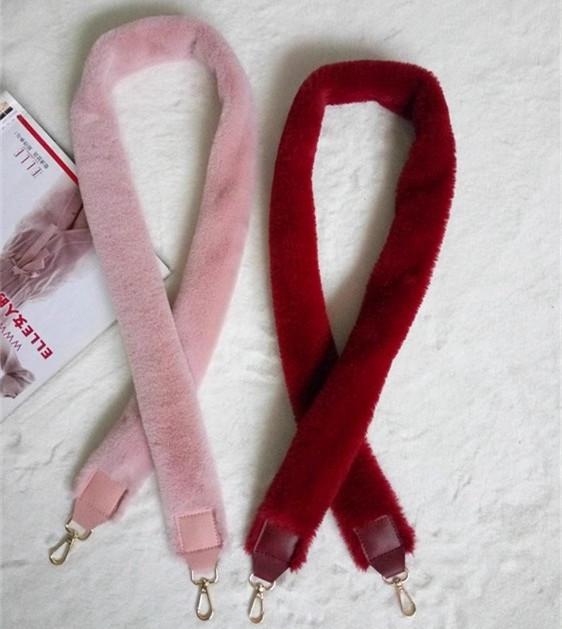 Women's Plush Wide Fur Shoulder Strap for Bags - Versatile Replacement for Crossbody and Single Shoulder Bags