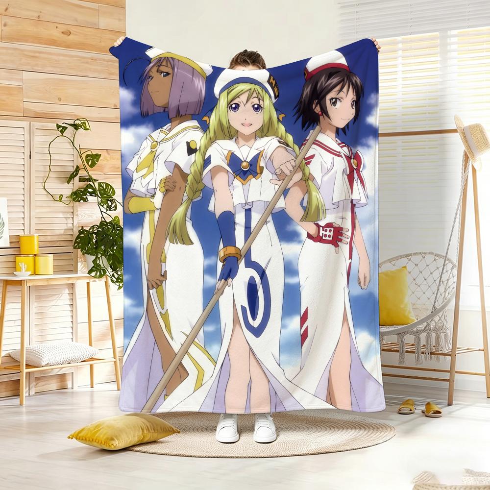 Anime Figure A-ARIAA Throw Lightweight 240g Flannel Blanket Soft Skin-friendly for Summer Cooling