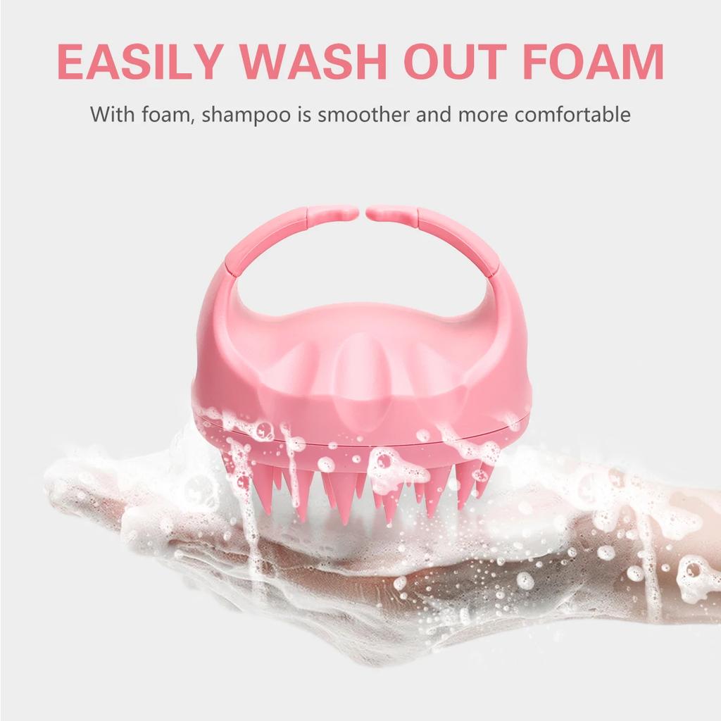 Silikon Kopfhautmassagegerät Tiefenreinigung Shampoo Bürste für juckende Kopfhaut & Professionelle Haarpflege Ätherisches Öl Shampoo Kamm