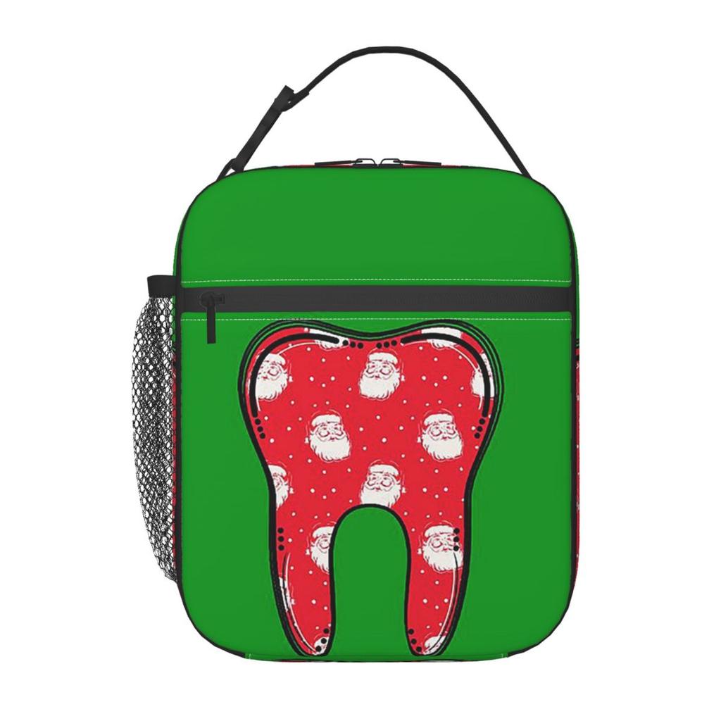 Christmas Tooth Dentist Dental Assistant Hygienist Insulated Lunch Bag for Kids School Cooler Thermal Food Box Tote Lunch Boxes