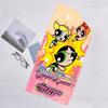 1pc Powerpuff Beach Towel with Custom Name, Beach and Seaside Swimming Pool Equipment, Fashion Pattern, Rectangular, Travel Essential