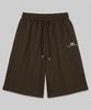 CHICKS All-Light Embroidered One-Pleat Wide Bermuda Sweatpants Black