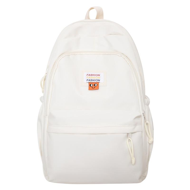 

School bag female college style high school junior high school students simple backpack large capacity girl leisure travel commuter backpack белый