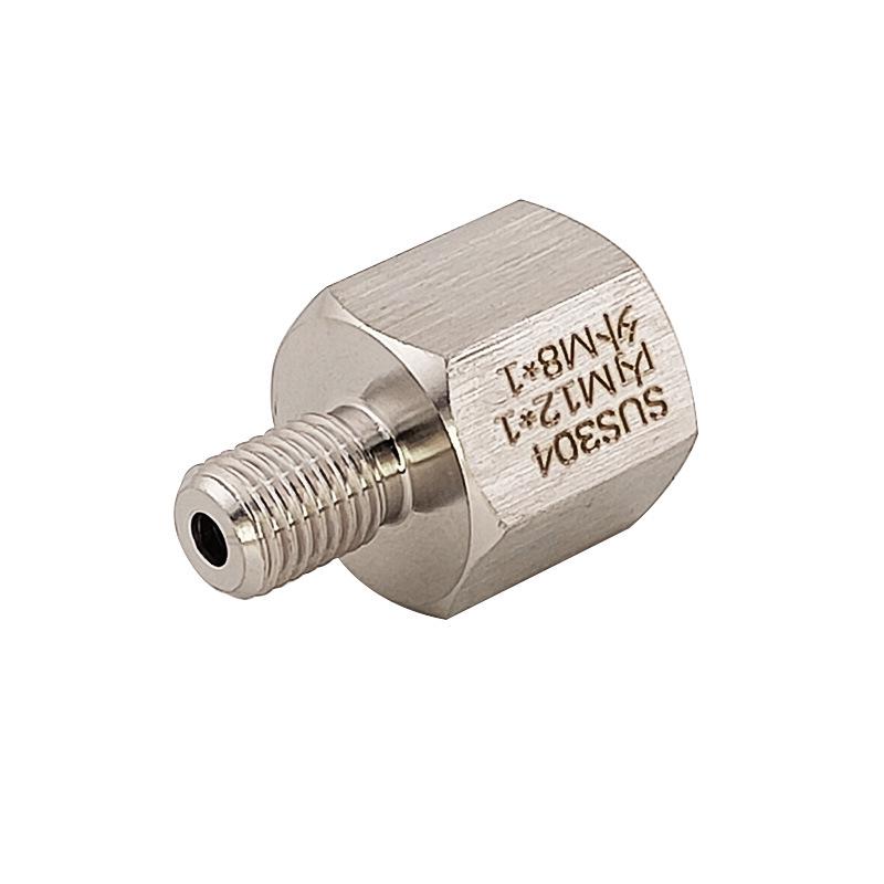 

Stainless Steel 304 Threaded Adapter: Female M12X1 to Male M8X1 Metric Reducer (1084)