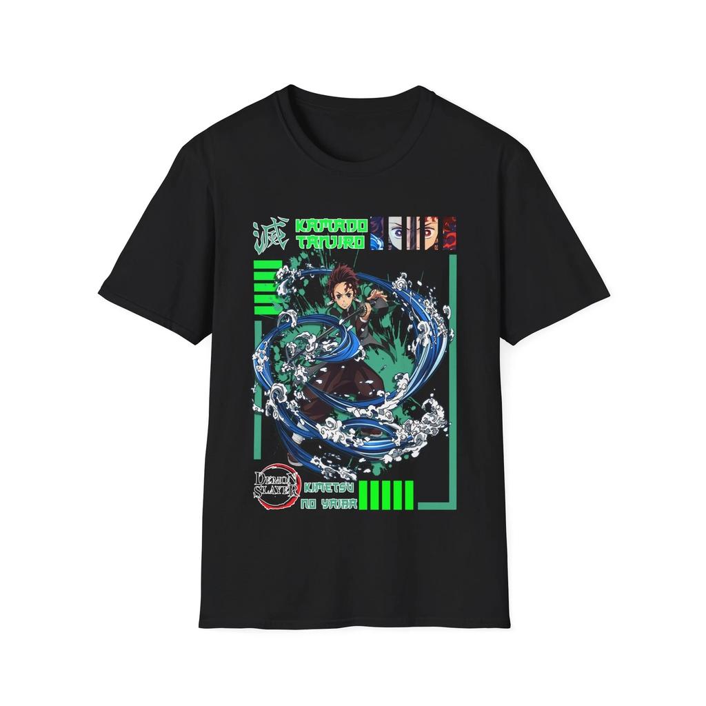 Tanjiro Kamado Demon Killer Green Water Unisex T-Shirt Summer Vintage Fashion New Men's and Women's Streetwear